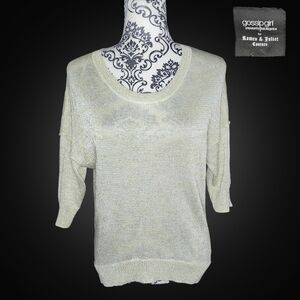 ROMEO & JULIET x GOSSIP GIRL Gold Sweater - Medium